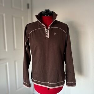 Fat Face Brown Pullover with Pink Detailing size USA XS to Small